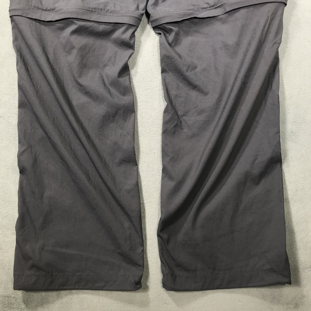 LL Bean Pants Womens 18 Gray Nylon Outdoors Hiking Casual Convertible Stretch - Picture 13 of 16
